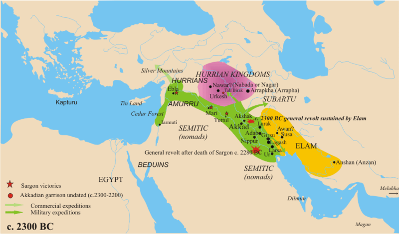 2900 bc,苏美尔地区城邦兴起,并相互战争,建有 乌尔第一和第二王朝.